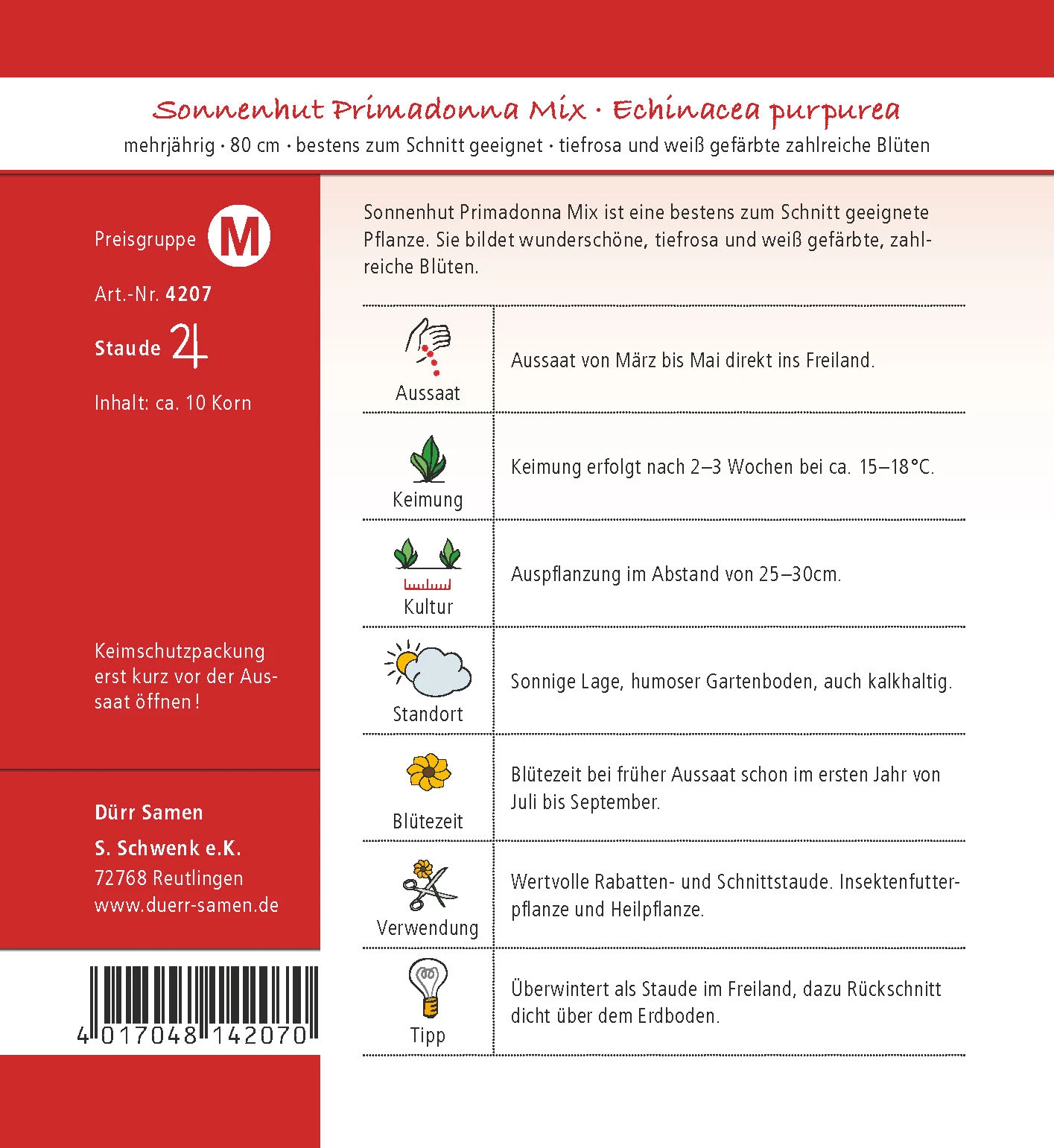 Sonnenhut Primadonna Mix | Sonnenhutsamen Von Dürr Samen 1 Sonnenhut Primadonna Mix | Sonnenhutsamen Von Dürr Samen