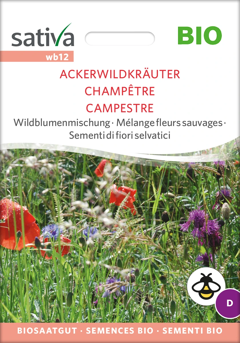 Wildblumenmischung Ackerwildkräuter | BIO Wildblumensamen Von Sativa Rheinau 1 Wildblumenmischung Ackerwildkräuter | BIO Wildblumensamen Von Sativa Rheinau