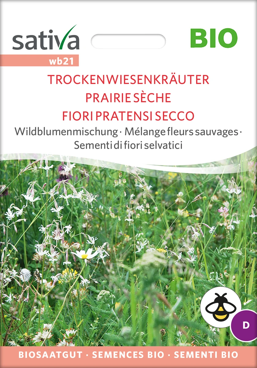 Wildblumenmischung Trockenwiesenkräuter | BIO Wildblumensamen Von Sativa Rheinau 1 Wildblumenmischung Trockenwiesenkräuter | BIO Wildblumensamen Von Sativa Rheinau