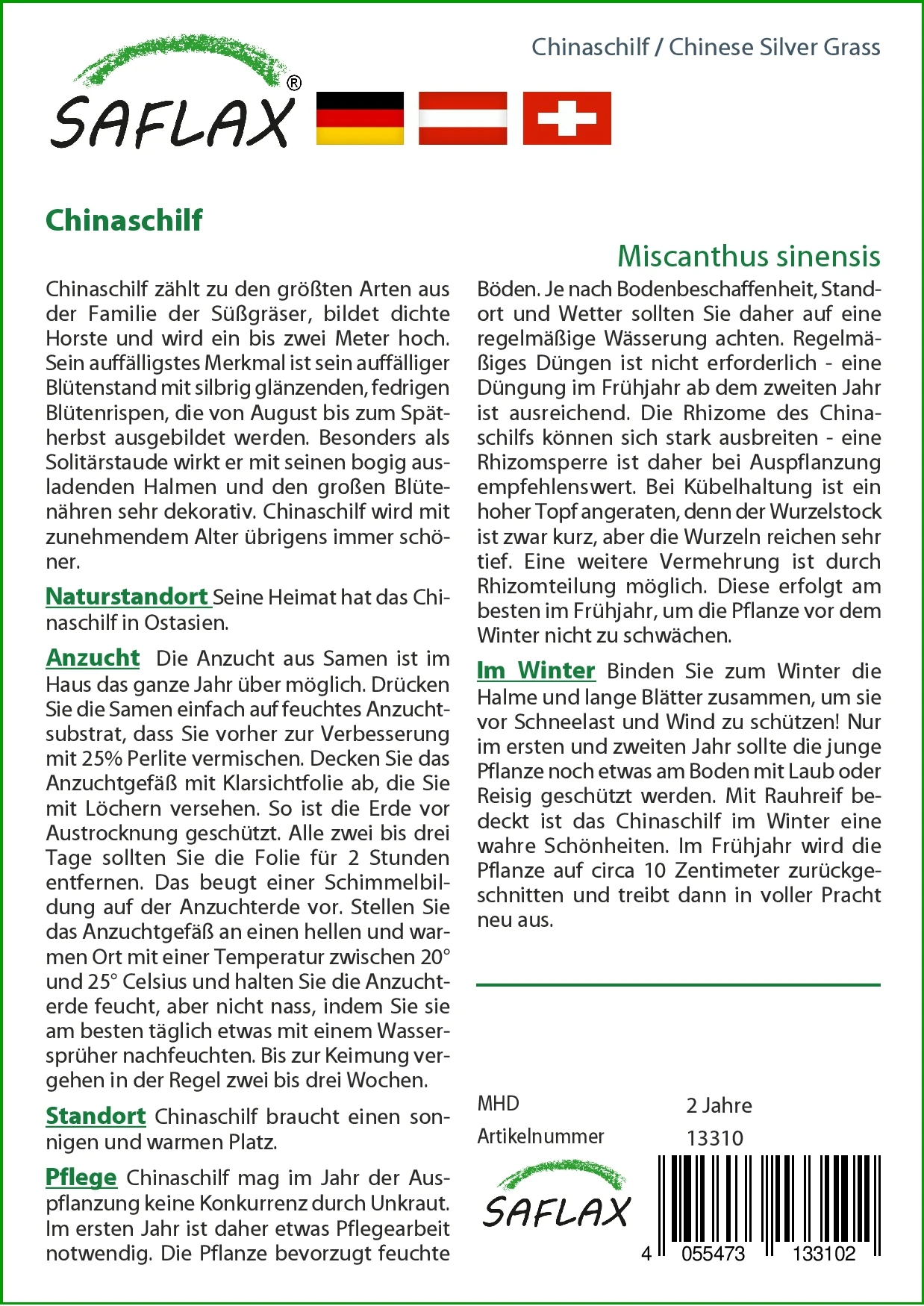 Chinaschilf | Gräsersamen Von Saflax 1 Chinaschilf | Gräsersamen Von Saflax