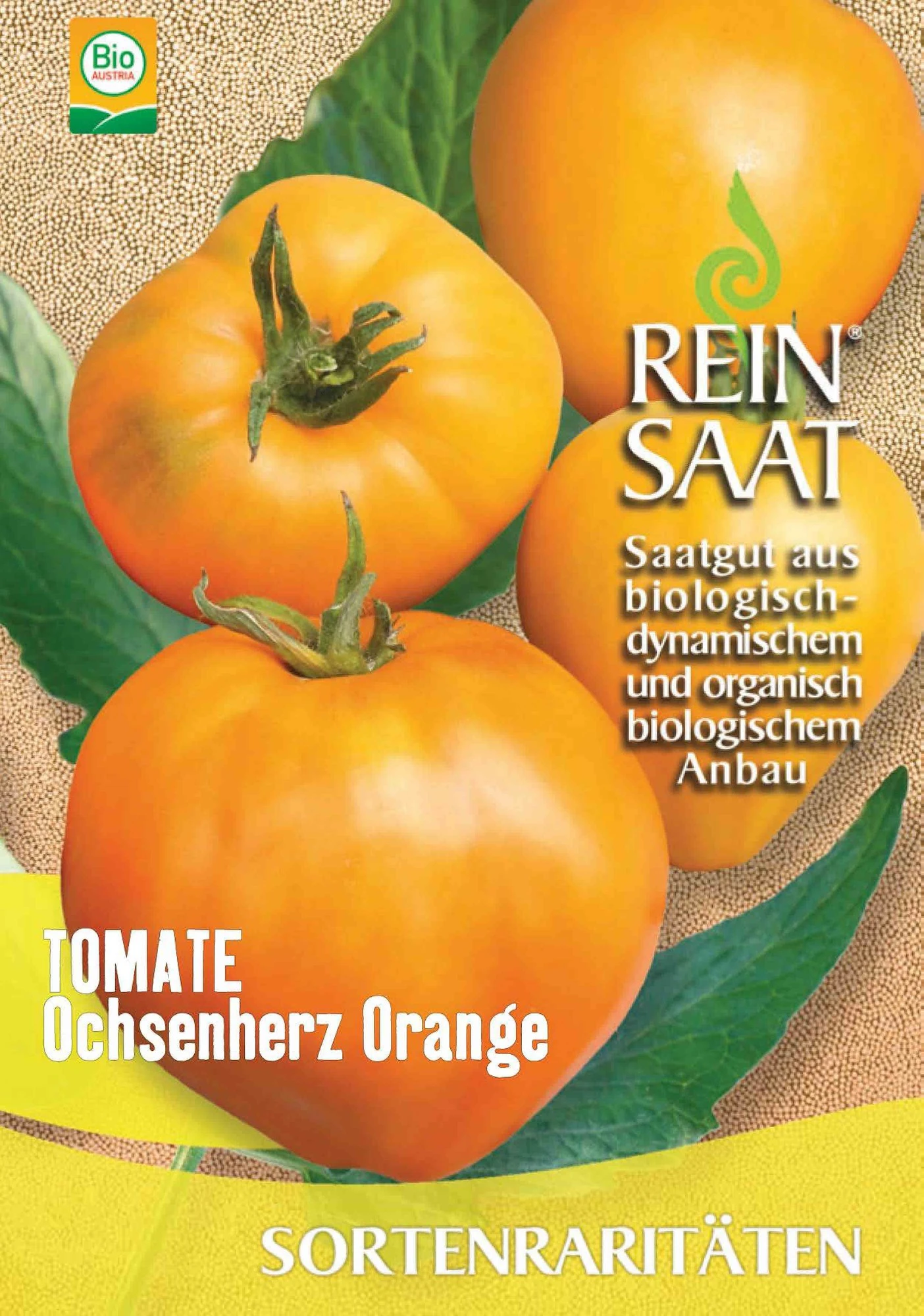Tomate Ochsenherz Orange | BIO Tomatensamen Von Reinsaat 1 Tomate Ochsenherz Orange | BIO Tomatensamen Von Reinsaat