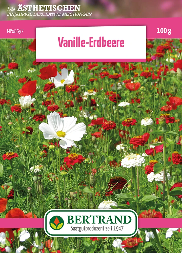 Blumenwiese Blumenteppich Vanille-Erdbeere (100 G) | Blumensamen Von Bertrand 1 Blumenwiese Blumenteppich Vanille-Erdbeere (100 G) | Blumensamen Von Bertrand