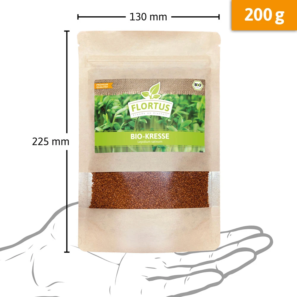 Bio-Kresse (200 G) | Bio-Kressesamen Von Flortus 1 Bio-Kresse (200 G) | Bio-Kressesamen Von Flortus