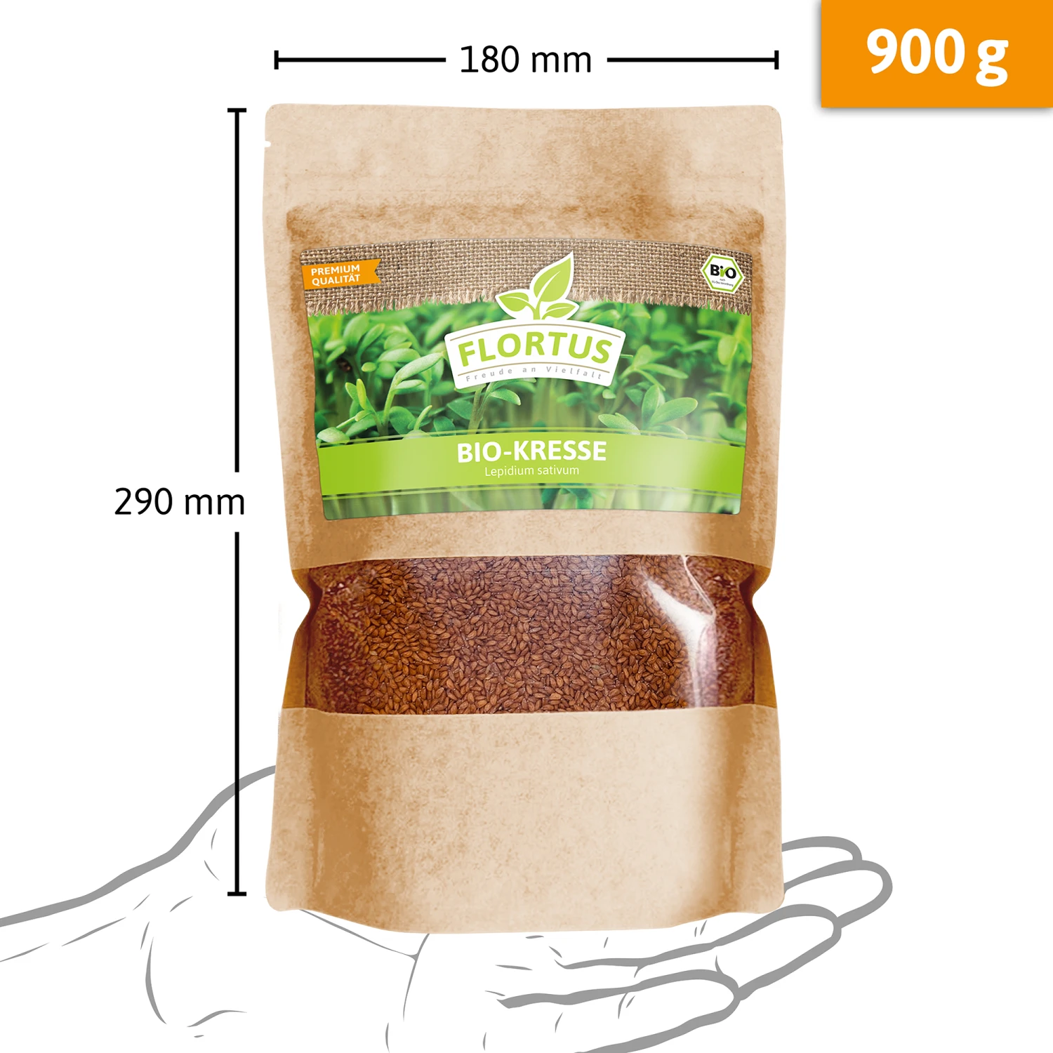 Bio-Kresse (900 G) | Bio-Kressesamen Von Flortus 1 Bio-Kresse (900 G) | Bio-Kressesamen Von Flortus