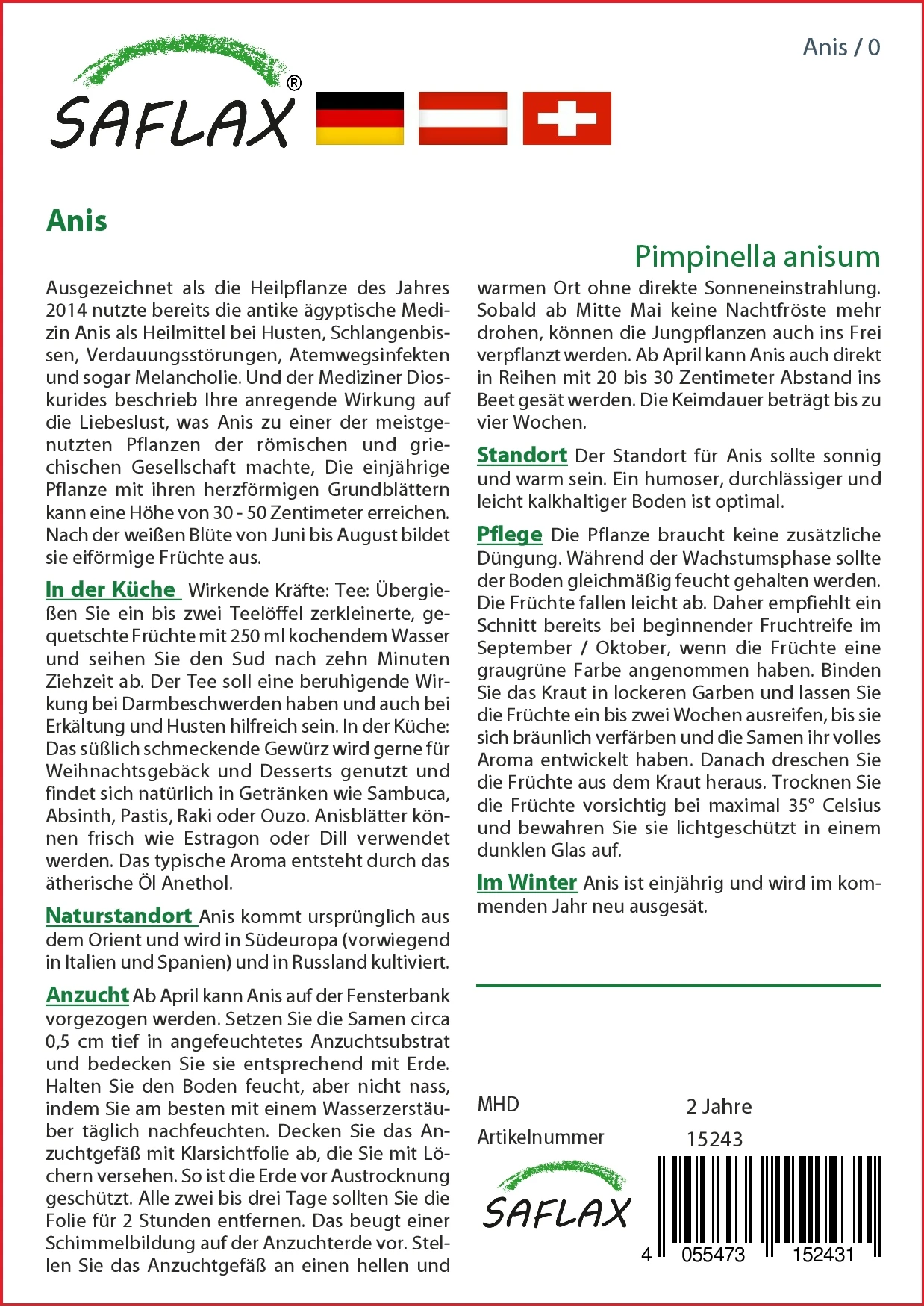 Anis | Anissamen Von Saflax 2 Anis | Anissamen Von Saflax – Bild 2