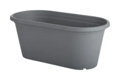 60 Cm Ovaler Blumentrog Anthrazit | Töpfe Von Clever Pots -Günstiges Garten Wege Geschäft 553511 60 cm ovaler Blumentopf Anthrazit 1 Stueck 515794 kp 0
